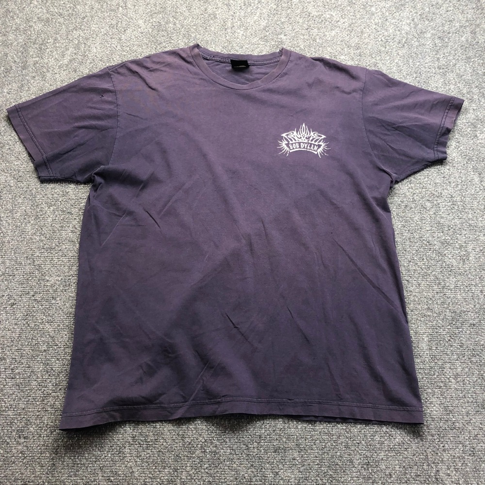 Bob Dylan Reign & Shine Graphic T-Shirt Mens Purple Tribal Eye Logo Tee